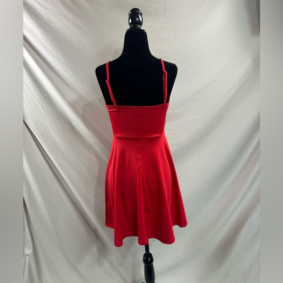 Flare Hem Cami Dress Red - Picture 10 of 10